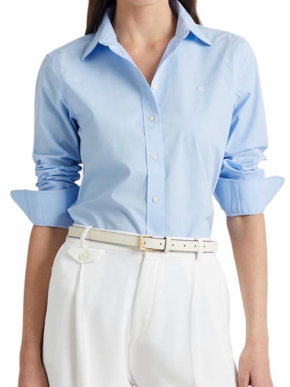 Lauren Ralph Lauren Light Blue Classic Button-Down Shirt